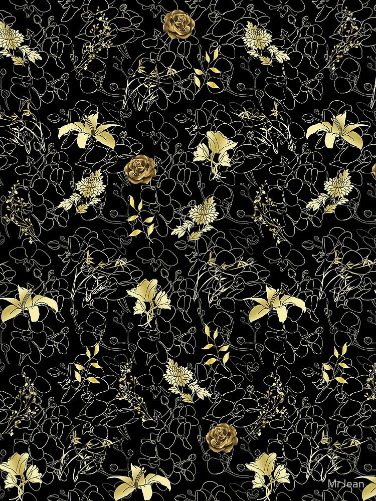 Gold Floral Pattern T-Shirts, Hoodie, Sweatshirt