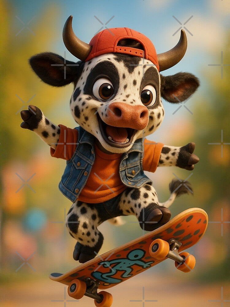 Skater Nguni Cattle Cow 1 by Sillytoe T-Shirts, Hoodie, Sweatshirt | BlankRebels.com (Image 2)