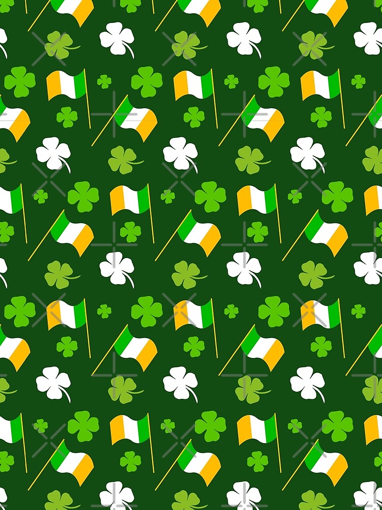 Lucky Four Leaf Clover Shamrock Ireland Flag Irish St Patrick's Day by ILLYL Creatives T-Shirts, Hoodie, Sweatshirt (Image 2)