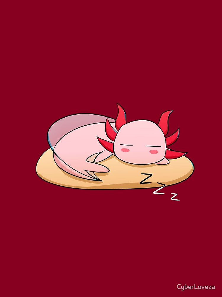 Cute Sleeping Axolotl by CyberLoveza T-Shirts, Hoodie, Sweatshirt | BlankRebels.com (Image 2)