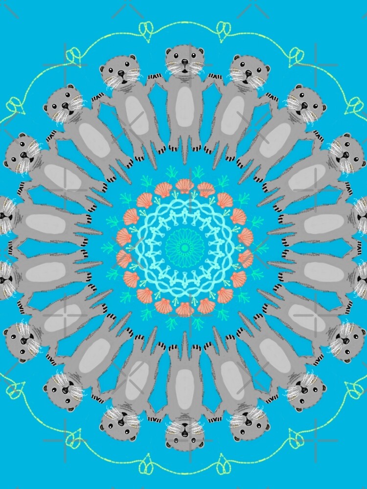 Otter Float Mandala Design by MandalaZoo T-Shirts, Hoodie, Sweatshirt | BlankRebels.com (Image 2)