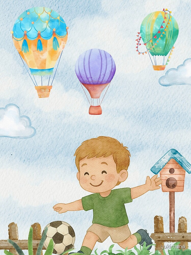 Boy Playing Soccer Illustration by yuki-hana