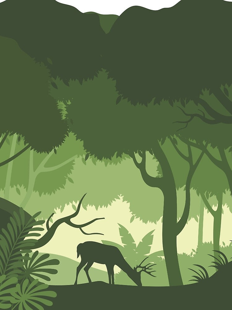Green Forest and Deer by ajamshed T-Shirts, Hoodie, Sweatshirt | BlankRebels.com (Image 2)