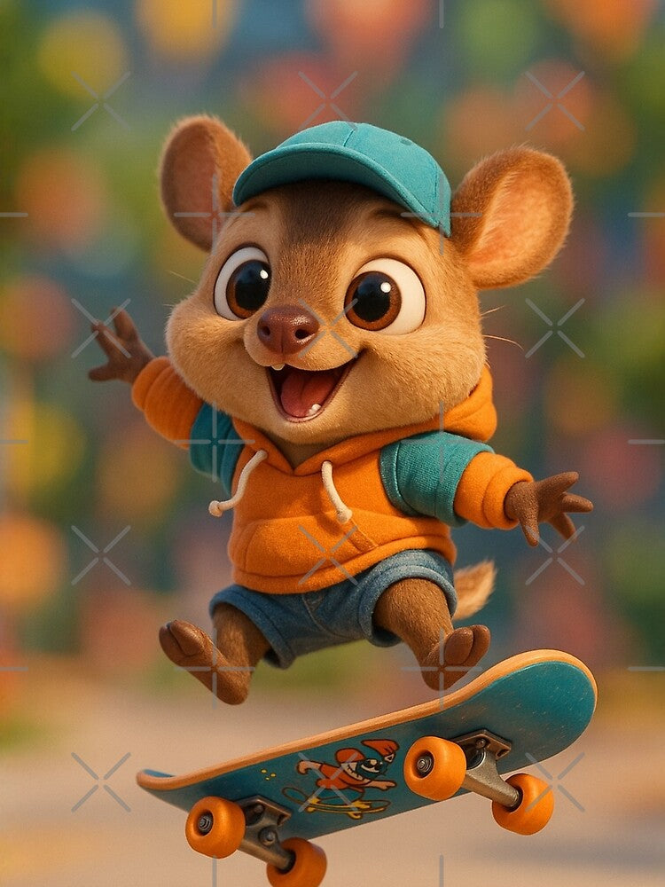 Skater Mouse Deer by Sillytoe T-Shirts, Hoodie, Sweatshirt | BlankRebels.com (Image 2)