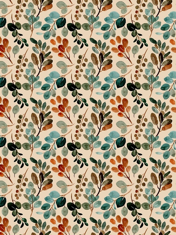 Autumn Eucalyptus Botanical Pattern by Velavue T-Shirts, Hoodie, Sweatshirt | BlankRebels.com (Image 2)