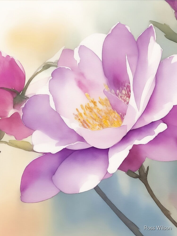 Botanical Watercolour Flower Painting by RossWilson12 T-Shirts, Hoodie, Sweatshirt | BlankRebels.com (Image 2)
