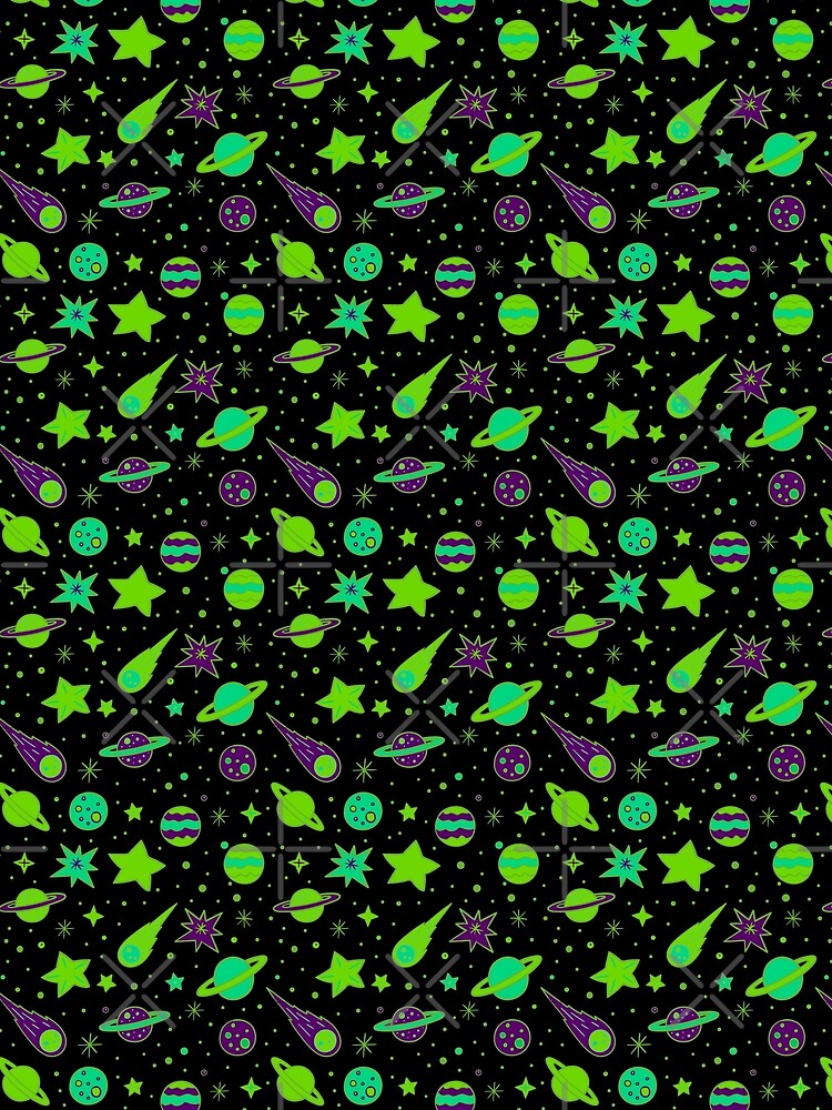 Space, Planets and Stars in Shades of Green by madtoyman T-Shirts, Hoodie, Sweatshirt | BlankRebels.com (Image 2)