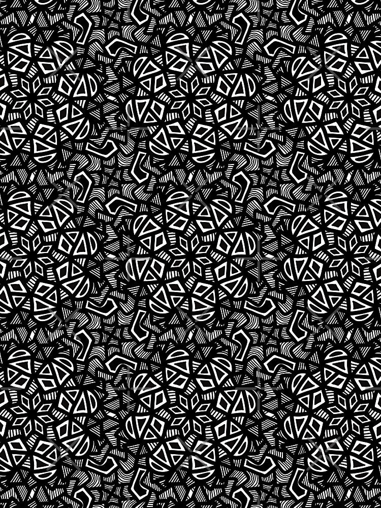 Abstract Doodle Line Art | Black and White by wordznart