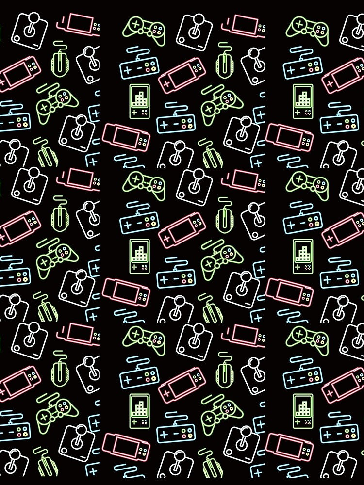 Gaming Device Icons Pattern Illustration T-Shirts, Hoodie, Sweatshirt