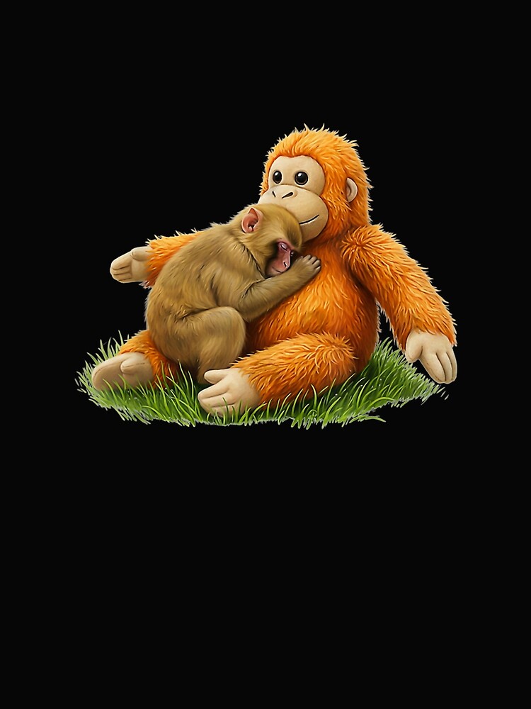 Orangutan Monkey Hug Primate Love Wildlife Animal by FemmeForge T-Shirts, Hoodie, Sweatshirt | BlankRebels.com (Image 2)