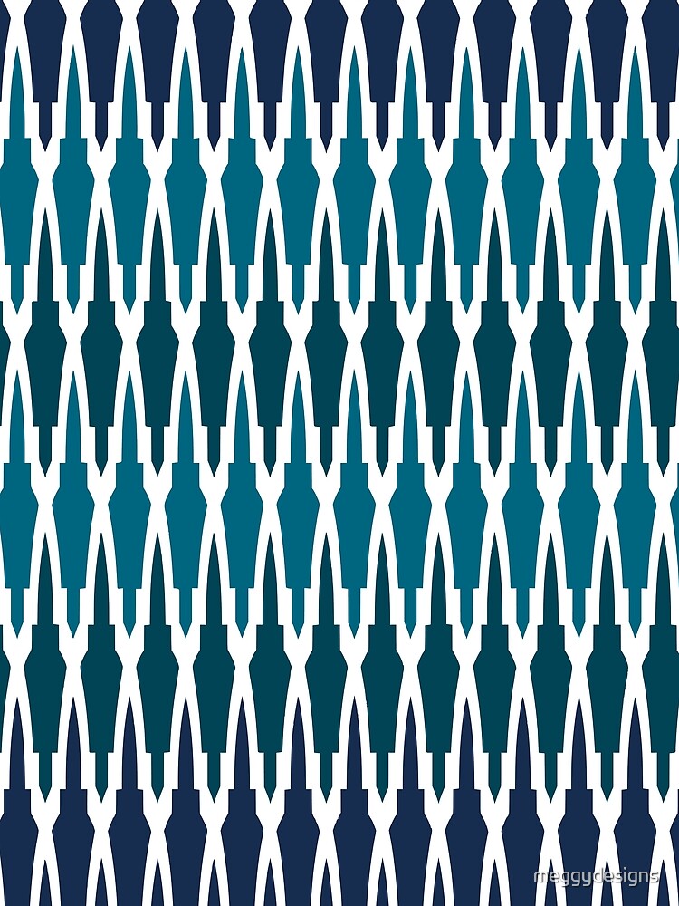 Boho Decor, Moroccan Pattern, Indigo, Navy Blue and Teal by meggydesigns T-Shirts, Hoodie, Sweatshirt (Image 2)