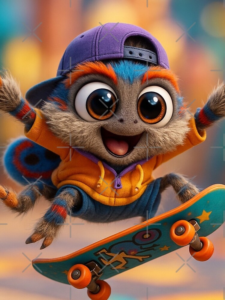 Skater Peacock Spider by Sillytoe T-Shirts, Hoodie, Sweatshirt | BlankRebels.com (Image 2)