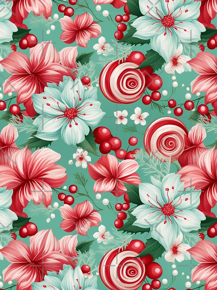 Vintage Holiday Floral with Peppermints by Driftwood Spirits T-Shirts, Hoodie, Sweatshirt | BlankRebels.com (Image 2)