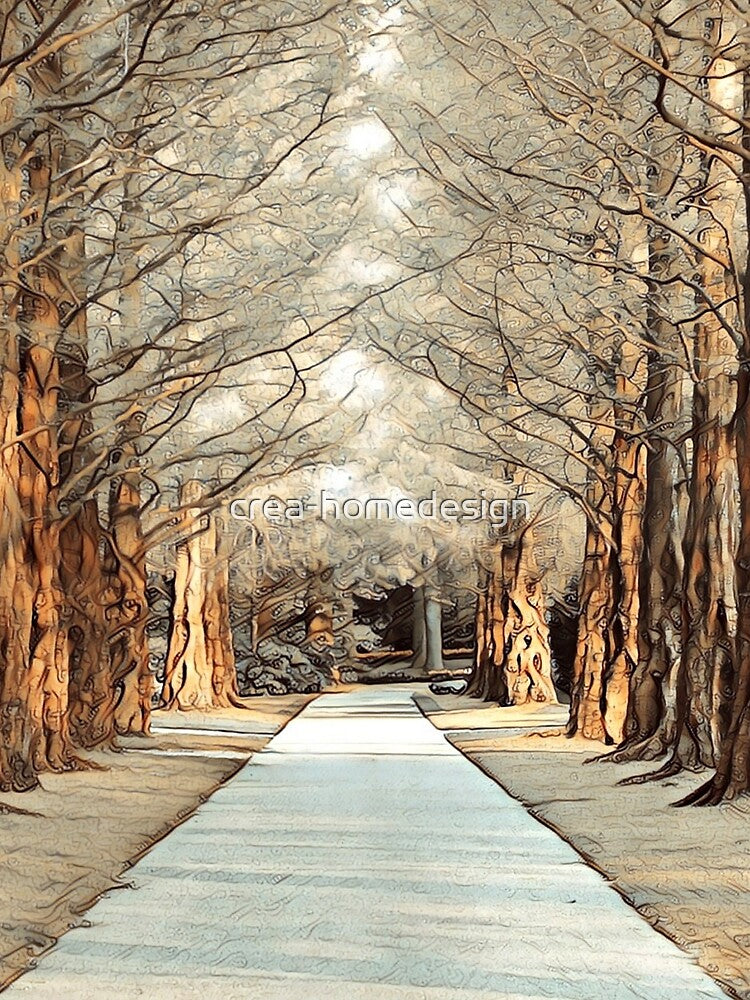 Avenue, autumn look, pencil sketch style by crea-homedesign T-Shirts, Hoodie, Sweatshirt | BlankRebels.com (Image 2)