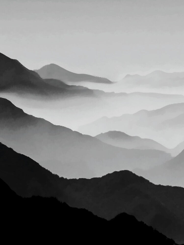 Misty Mountain Watercolor/ Acrylic Design by banginT T-Shirts, Hoodie, Sweatshirt | BlankRebels.com (Image 2)