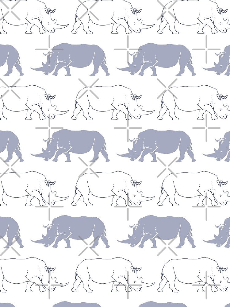 Rhinoceros Slate Gray / Grey by madtoyman T-Shirts, Hoodie, Sweatshirt | BlankRebels.com (Image 2)