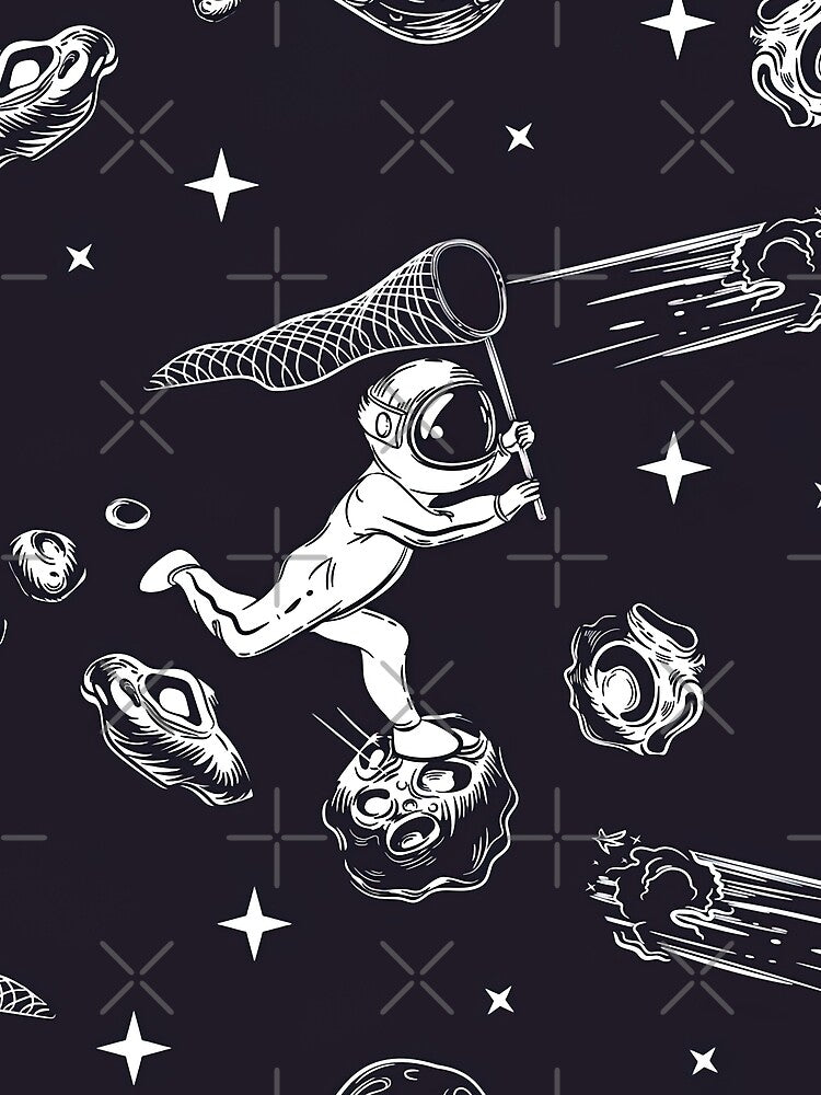 Astronaut and Comets Pattern, Astronaut Seamless Pattern, Comets by graphic-genie T-Shirts, Hoodie, Sweatshirt (Image 2)