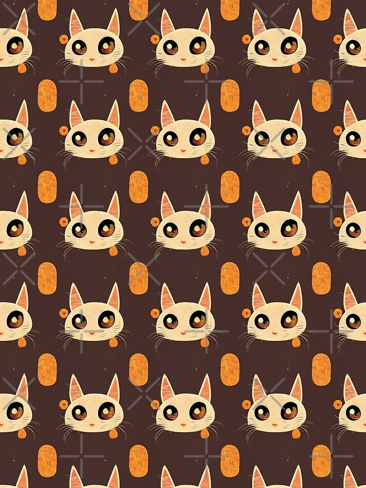 Cute Cat pattern 45 regular grid by KoolArtDistrict