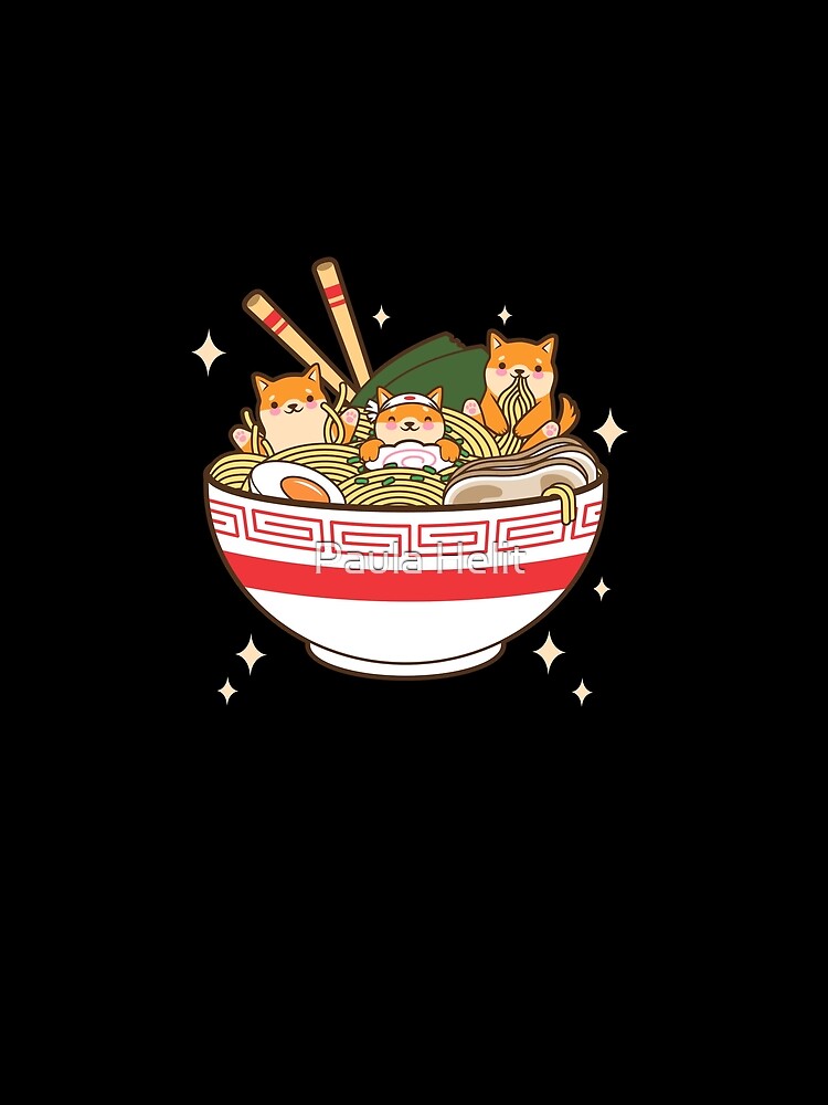 Kawaii Dogs Eating Ramen Noodles Japanese Food Anime by Paula Helit T-Shirts, Hoodie, Sweatshirt | BlankRebels.com (Image 2)