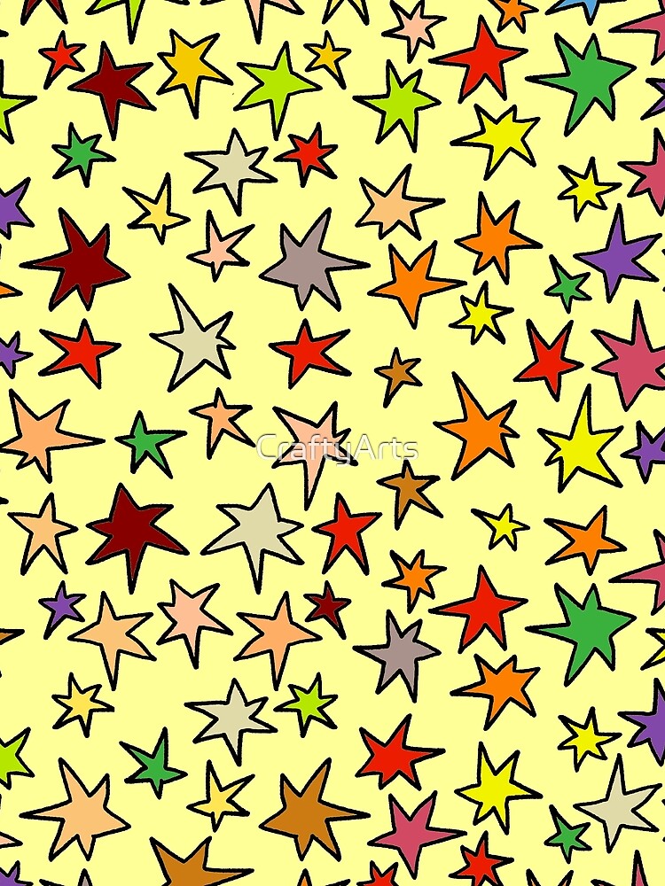 Doodle stars on yellow by Carrie_Anne_Designs T-Shirts, Hoodie, Sweatshirt | BlankRebels.com (Image 2)