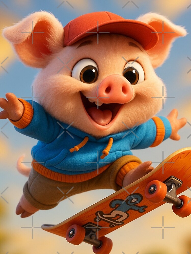 Skater Pig by Sillytoe T-Shirts, Hoodie, Sweatshirt | BlankRebels.com (Image 2)