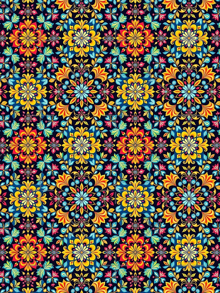 Retro 70s Boho Mandala with floral ornaments by pASob-dESIGN T-Shirts, Hoodie, Sweatshirt | BlankRebels.com (Image 2)