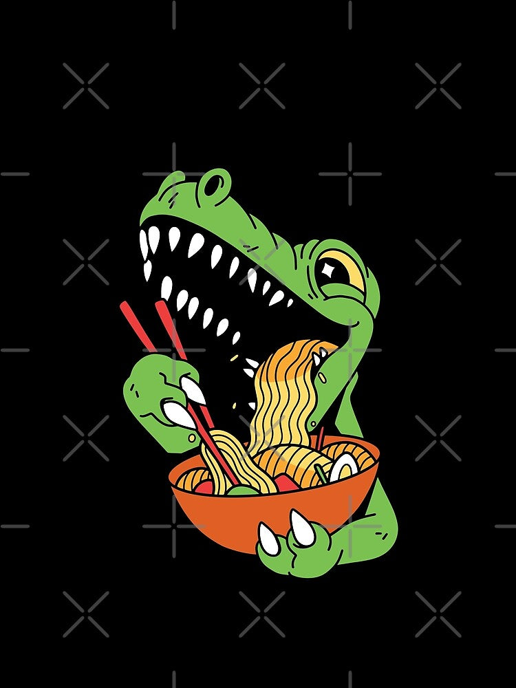 T-Rex Dinosaur Eating Ramen by OnepixArt T-Shirts, Hoodie, Sweatshirt | BlankRebels.com (Image 2)