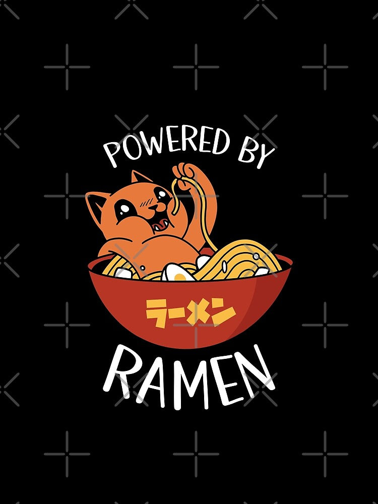 Powered By Ramen Cat Eating Ramen by OnepixArt T-Shirts, Hoodie, Sweatshirt | BlankRebels.com (Image 2)