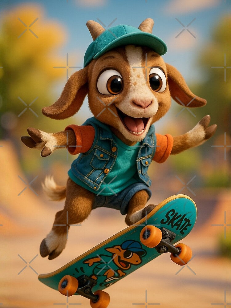 Skater Nubian Goat by Sillytoe T-Shirts, Hoodie, Sweatshirt | BlankRebels.com (Image 2)