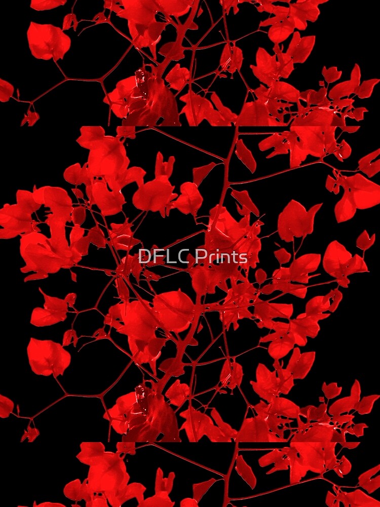 Dark Red Floral Print by DFLC Prints T-Shirts, Hoodie, Sweatshirt | BlankRebels.com (Image 2)