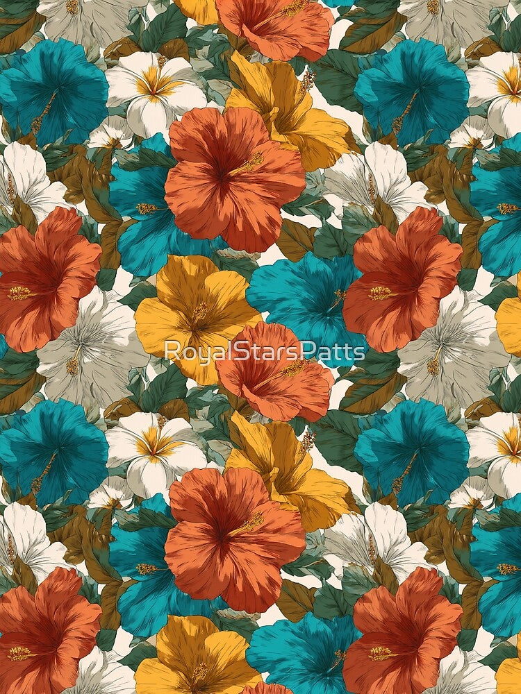 Fresh Tropical Flower Print Botanical Garden Pattern Husband T-Shirts, Hoodie, Sweatshirt