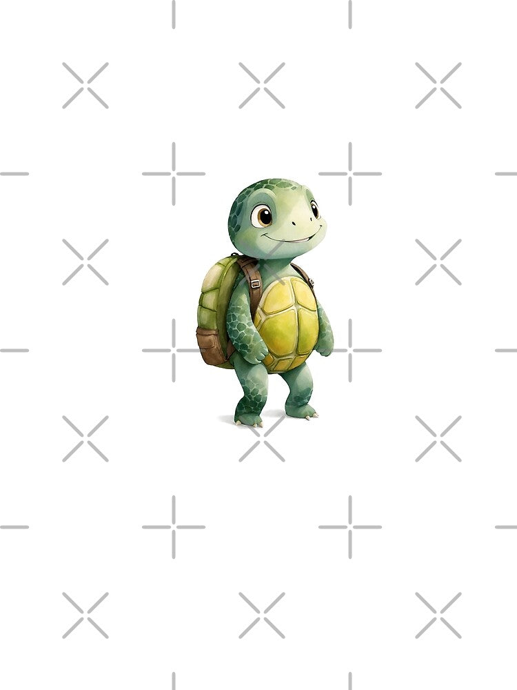 Whimsical Watercolor Turtle Character by Victoria Riabov T-Shirts, Hoodie, Sweatshirt | BlankRebels.com (Image 2)