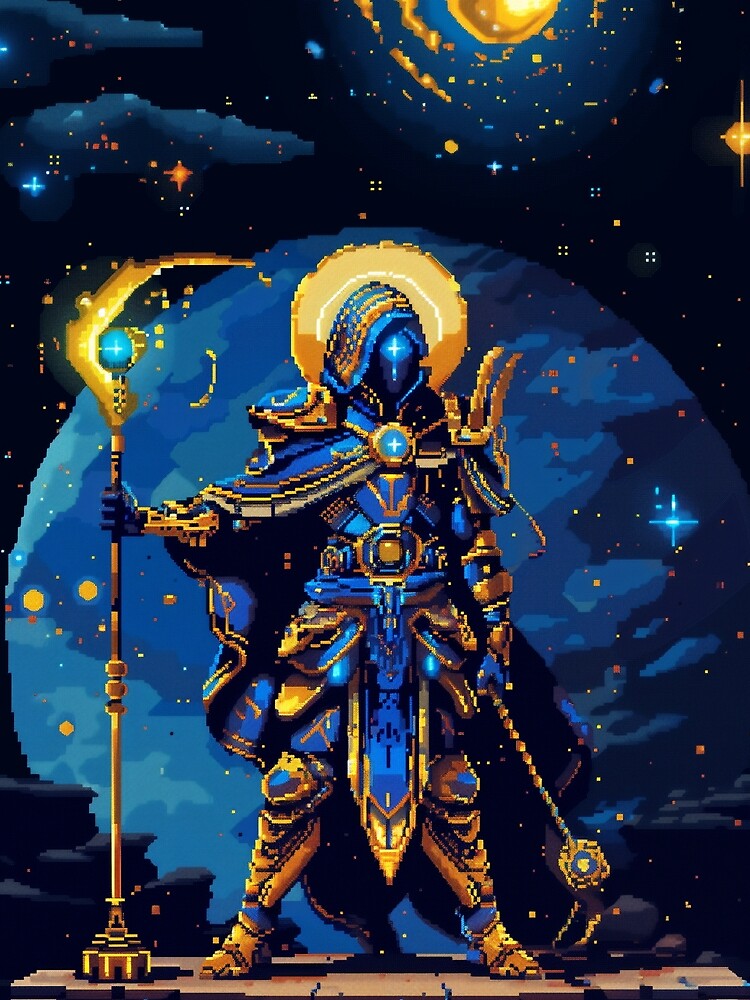 Egyptian Space Wizard Pixel Art by Kaos-Bit