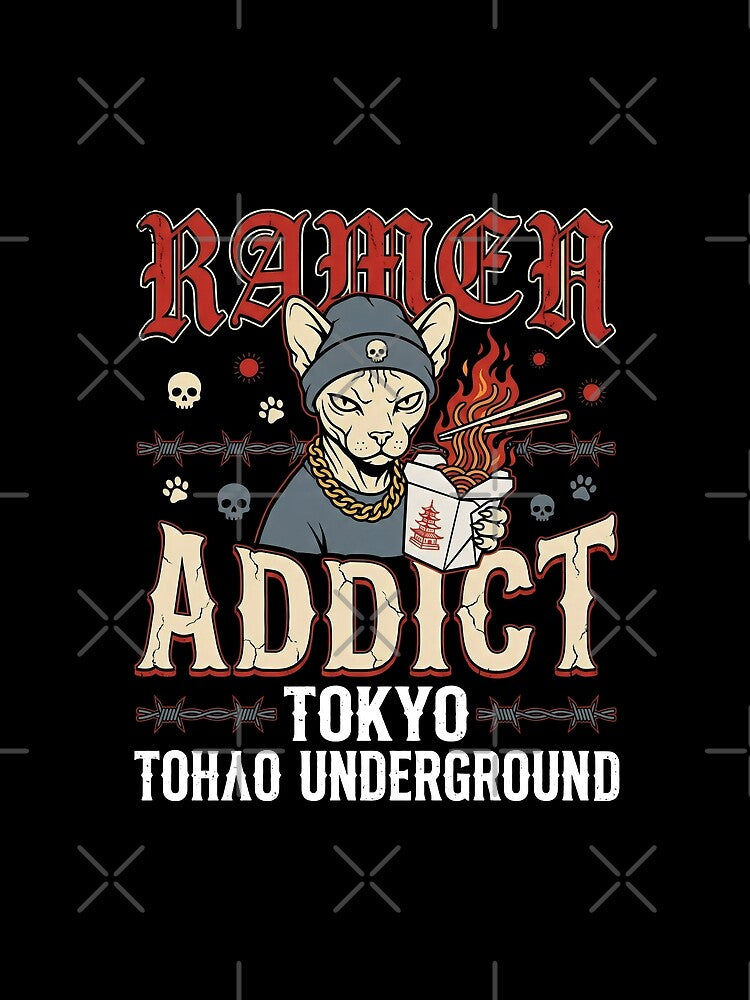 Ramen Addict Tokyo Cat by Emmatshirt1