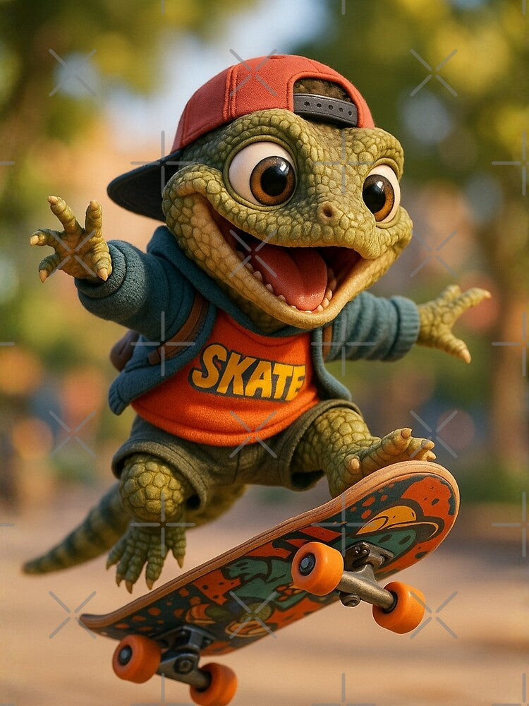 Skater Northern Alligator Lizard by Sillytoe T-Shirts, Hoodie, Sweatshirt | BlankRebels.com (Image 2)