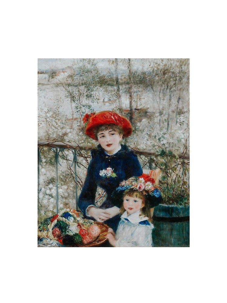 Two Sisters (On the Terrace) (1881) -- Renoir painting by apopofbeauty T-Shirts, Hoodie, Sweatshirt (Image 2)