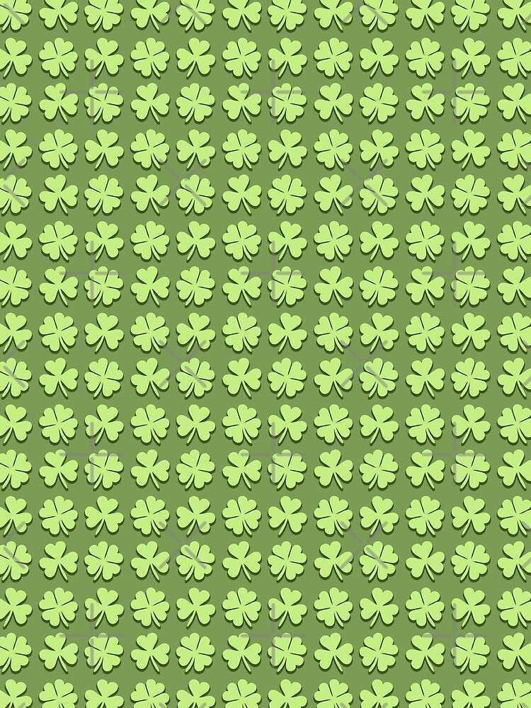 Green Four Leaves Clover Pattern St Patrick's Day by ILLYL Creatives T-Shirts, Hoodie, Sweatshirt | BlankRebels.com (Image 2)