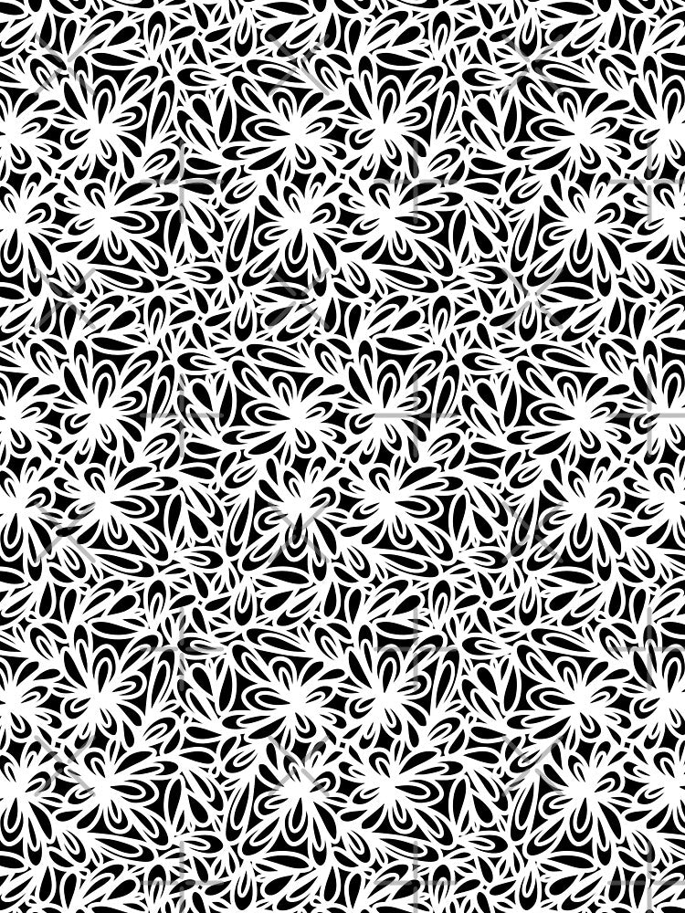 Doodle Line Art Abstract | Black and White by wordznart T-Shirts, Hoodie, Sweatshirt | BlankRebels.com (Image 2)