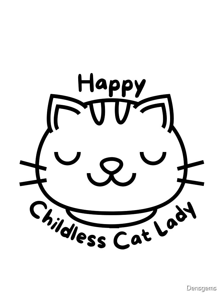 Happy Childless Cat Lady by Densgems T-Shirts, Hoodie, Sweatshirt | BlankRebels.com (Image 2)