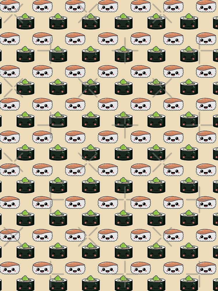Kawaii Sushi Pattern by sasyall T-Shirts, Hoodie, Sweatshirt | BlankRebels.com (Image 2)