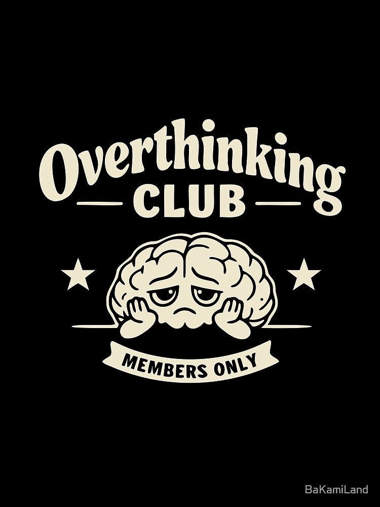 Overthinking Club Poster – Aesthetic Minimalist Wall Art by BaKamiLand T-Shirts, Hoodie, Sweatshirt (Image 2)