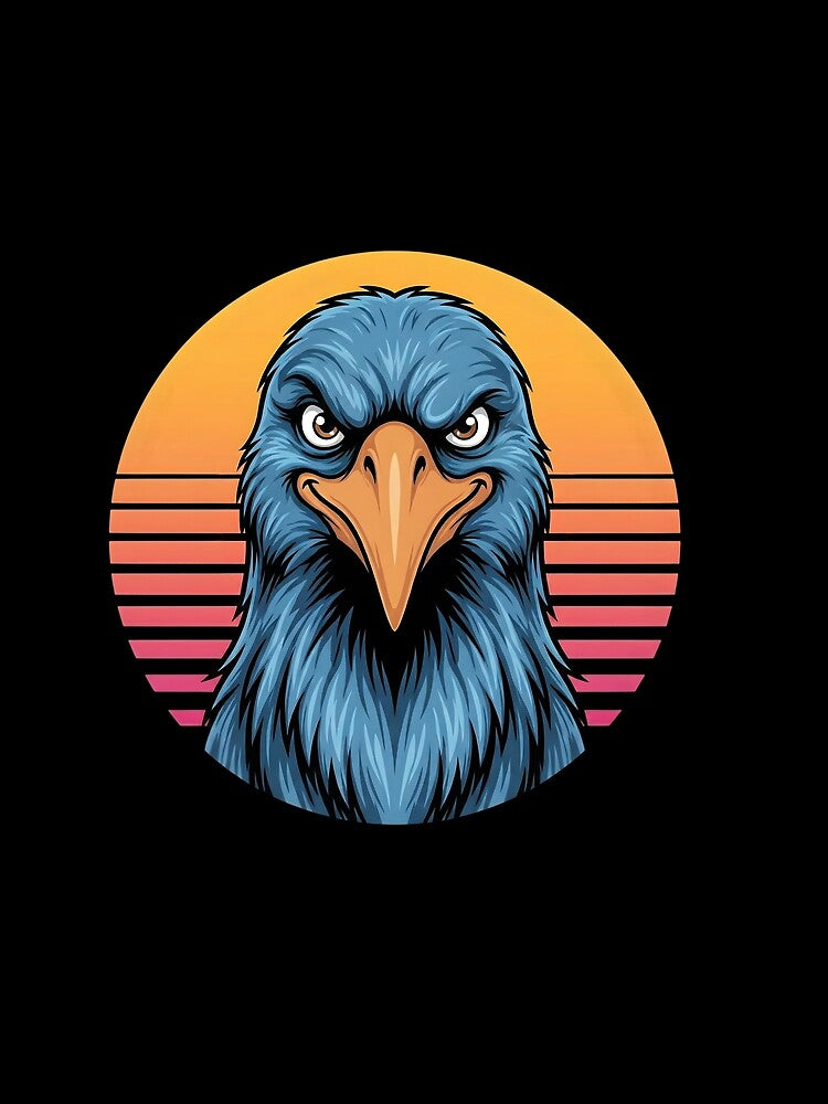 Retro Blue Eagle Head – Bold Vintage Sunset T-Shirts, Hoodie, Sweatshirt