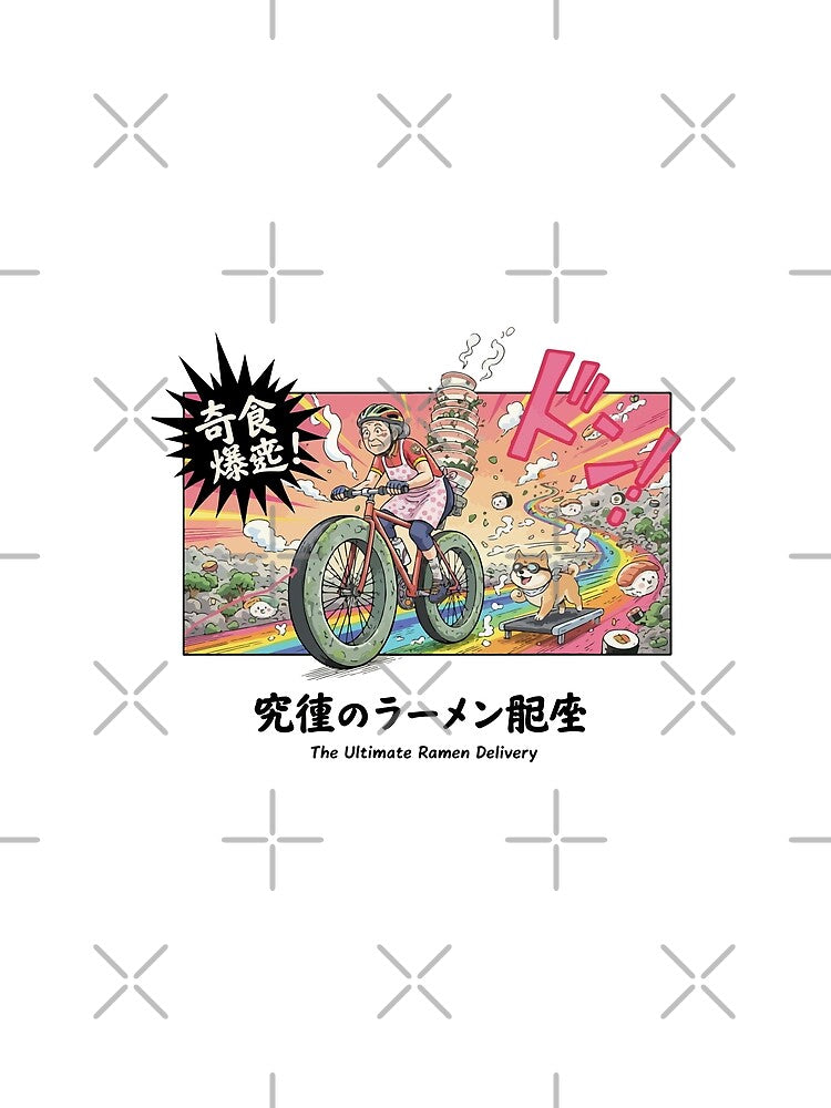 Ramen Noodle Manga Cycling Shiba by mergmart T-Shirts, Hoodie, Sweatshirt | BlankRebels.com (Image 2)