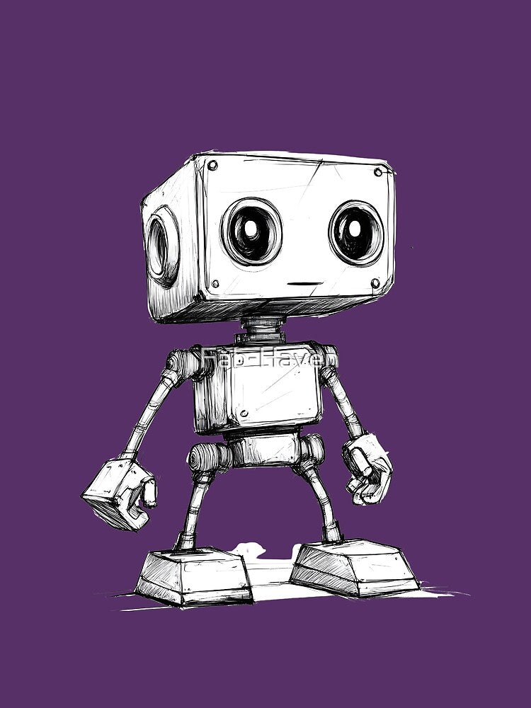 Robot Sketch - Mechanical Art Style by Fab-Haven T-Shirts, Hoodie, Sweatshirt | BlankRebels.com (Image 2)