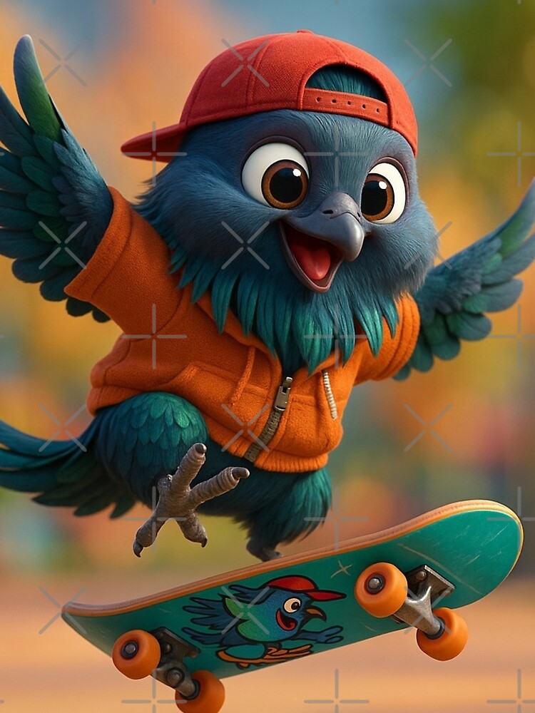 Skater Nicobar Pigeon by Sillytoe T-Shirts, Hoodie, Sweatshirt | BlankRebels.com (Image 2)