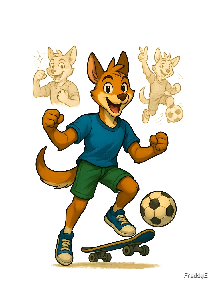 A cool football kangaroo on a skateboard by FreddyE T-Shirts, Hoodie, Sweatshirt | BlankRebels.com (Image 2)