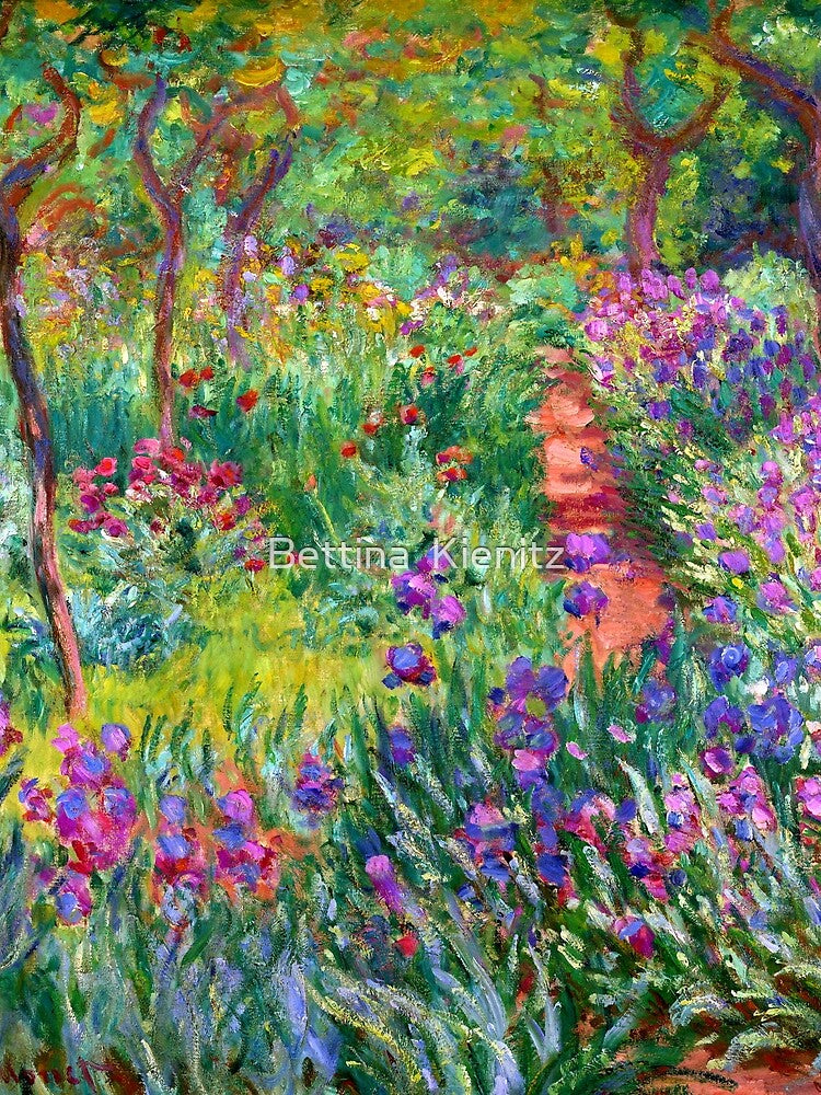 Claude Monet: The Iris Garden at Giverny by Bettina  Kienitz T-Shirts, Hoodie, Sweatshirt | BlankRebels.com (Image 2)