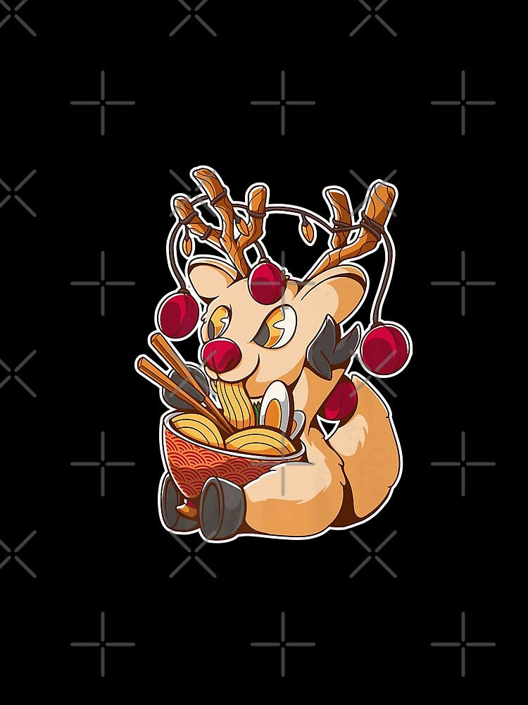 Kawaii Christmas Ramen Reindeer Xmas Pajamas by BrennaEirlys T-Shirts, Hoodie, Sweatshirt | BlankRebels.com (Image 2)