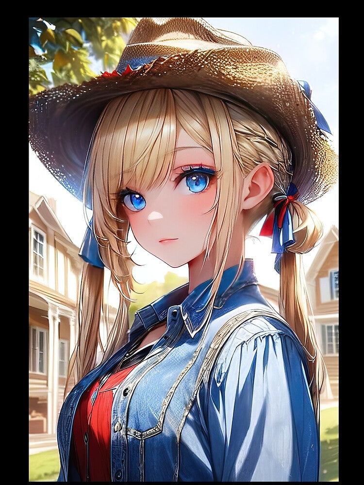 Manga Cowgirl in the countryside by TheArtistOf2022 T-Shirts, Hoodie, Sweatshirt | BlankRebels.com (Image 2)