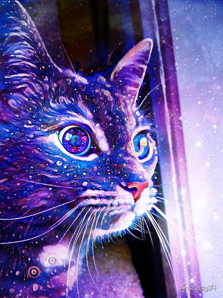 Galactic cat by Artscatsy34 T-Shirts, Hoodie, Sweatshirt | BlankRebels.com (Image 2)